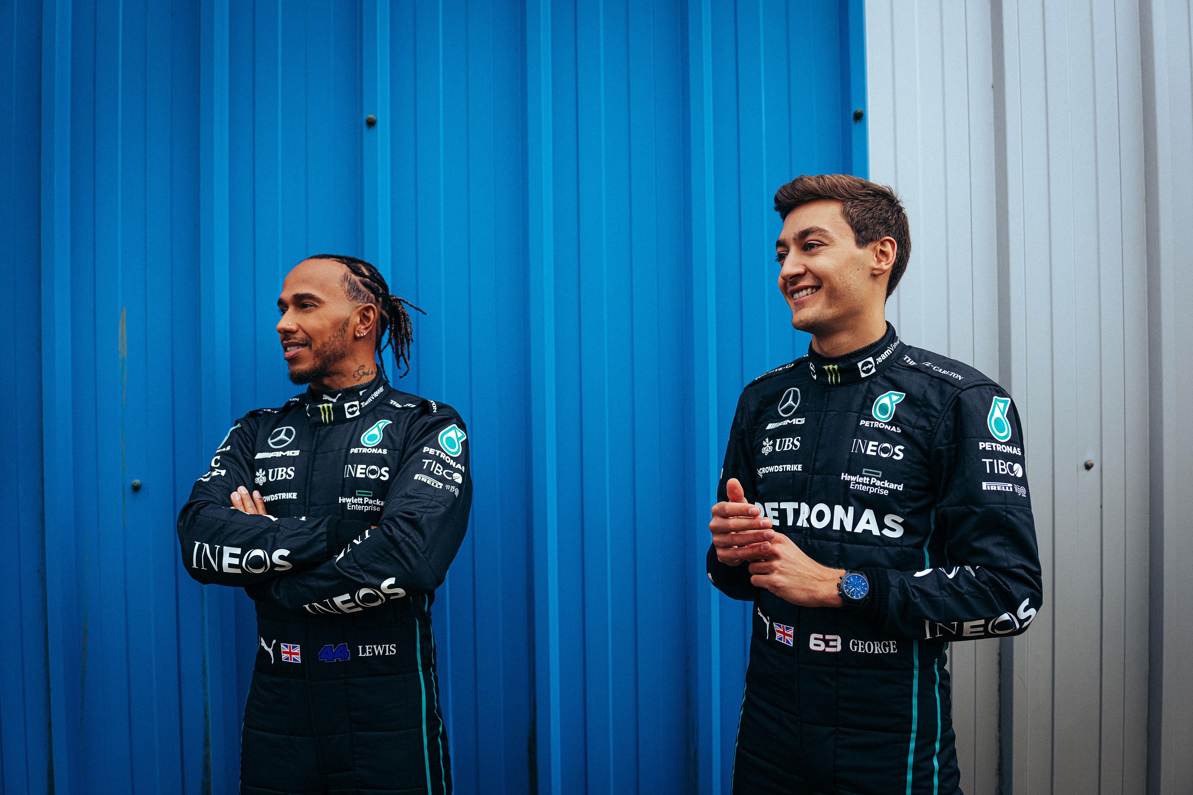 Equipe Mercedes-Benz F1 2022 : George Russel et Lewis Hamilton