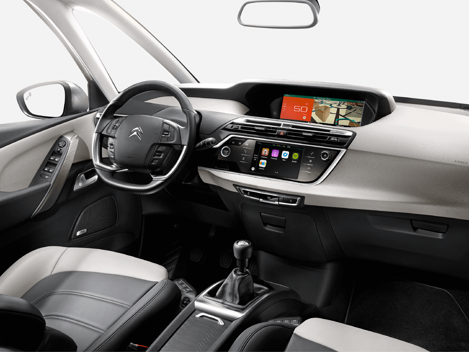 Citroen Grand C4 SpaceTourer intérieur écran panoramique HD