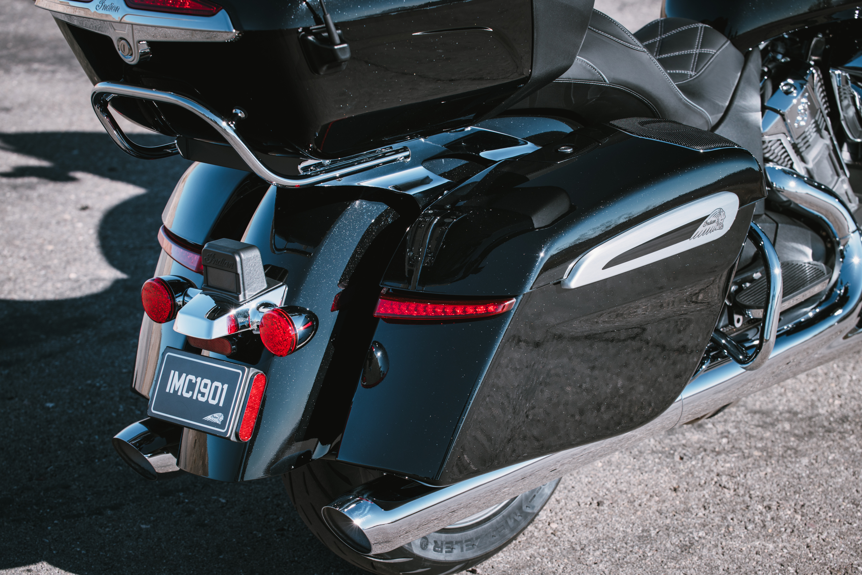 Indian Roadmaster Powerplus Limited 2025 : détail sacoche rigide