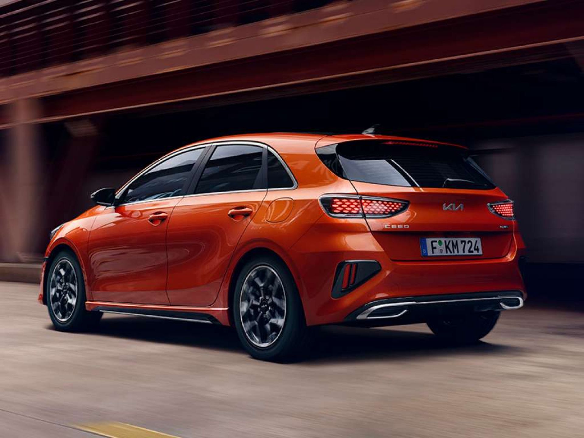 Kia Ceed GT-Line Premium 2021 : trois quarts arrière