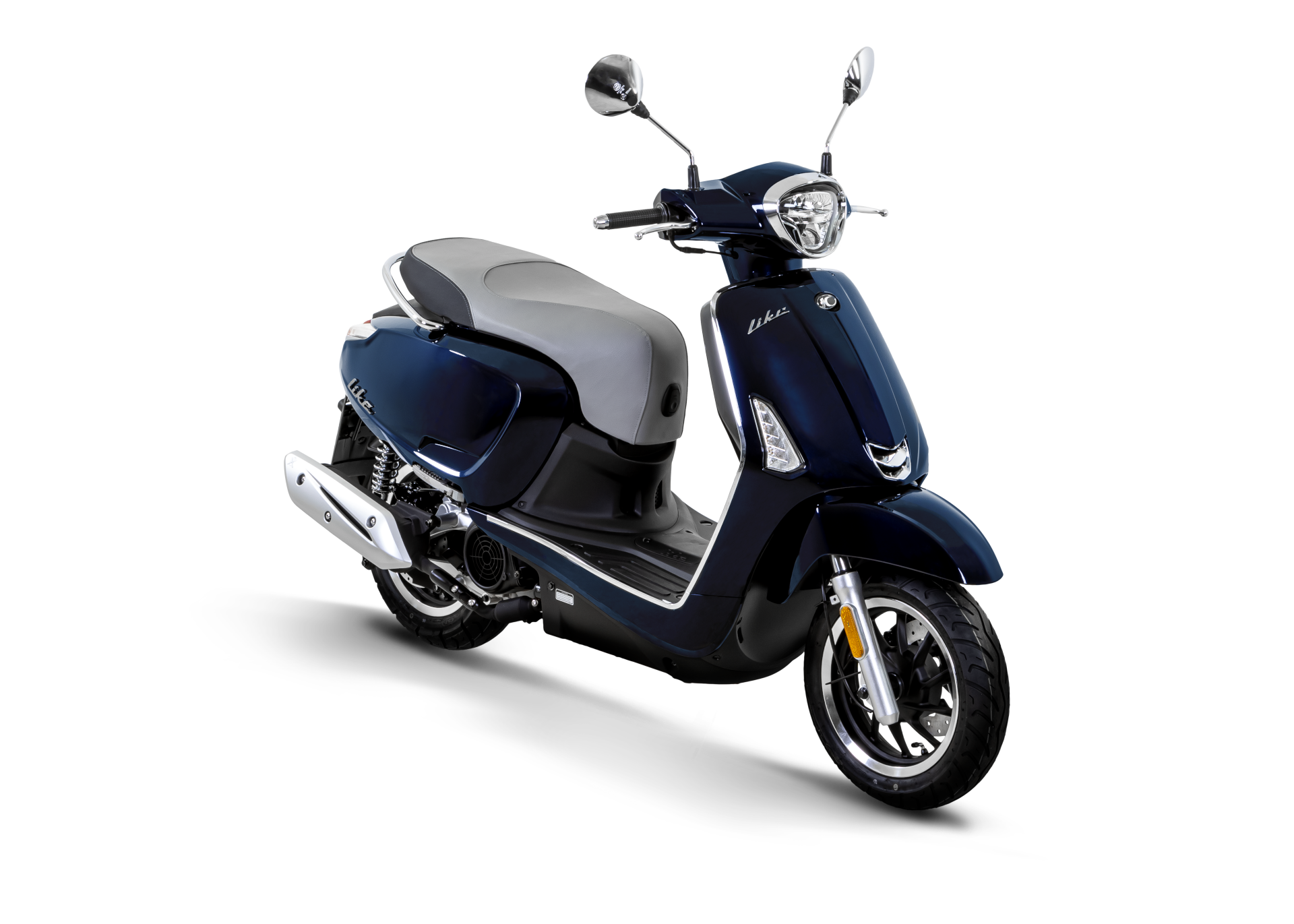 Kymco Like 50 2024 Dark Blueberry : trois quarts avant