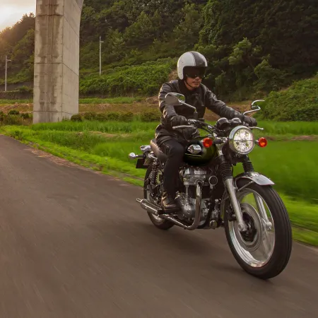 Kawasaki W800 : Ligne droite