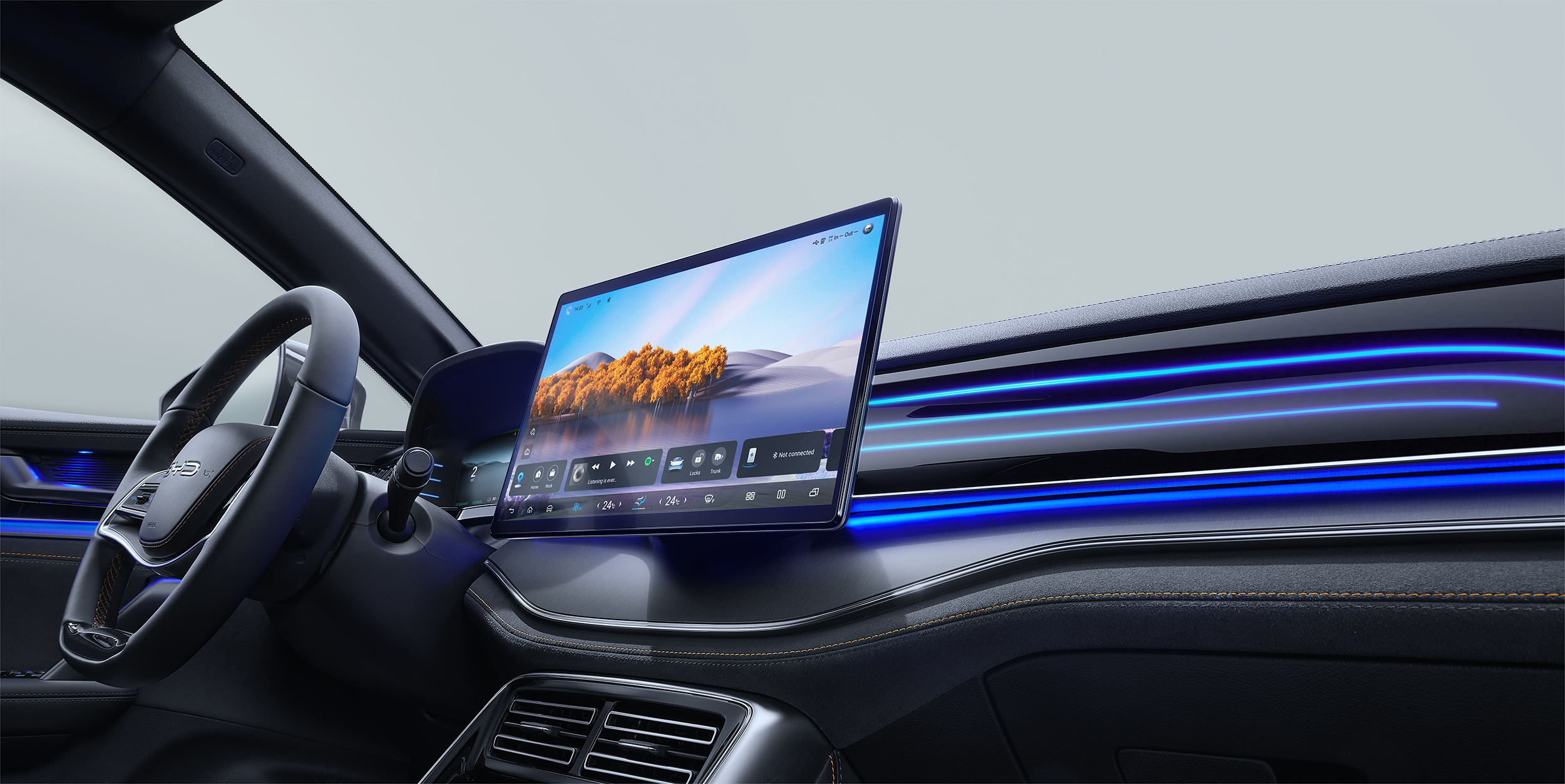 BYD Tang 2024 : détail écran tactile