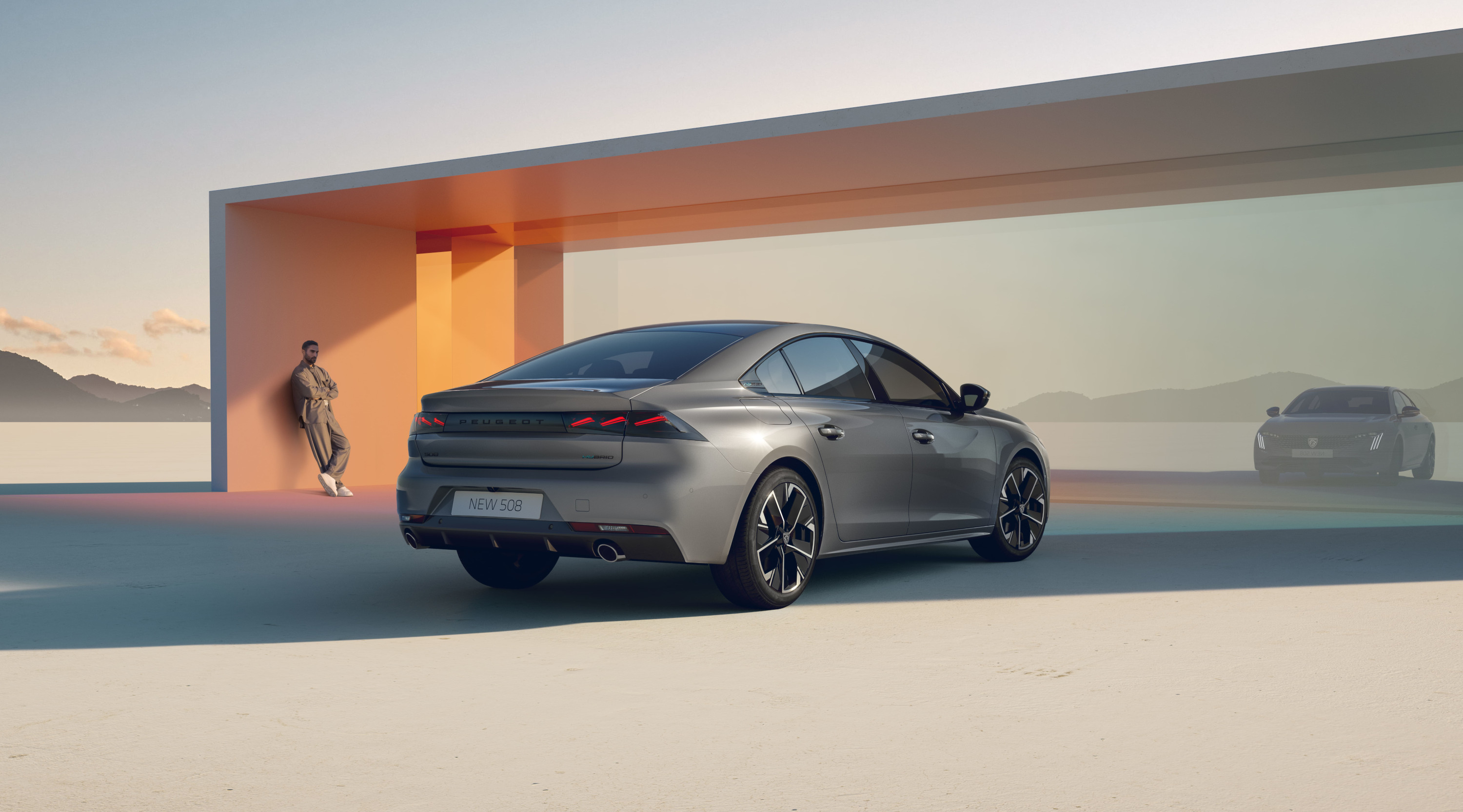 Peugeot 508 2023 : trois quarts arrière droit