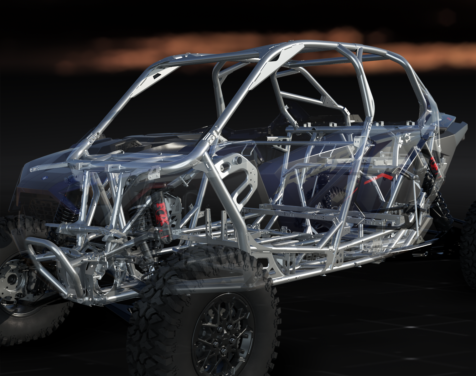 Polaris RZR Turbo R 2023 : châssis tubulaire