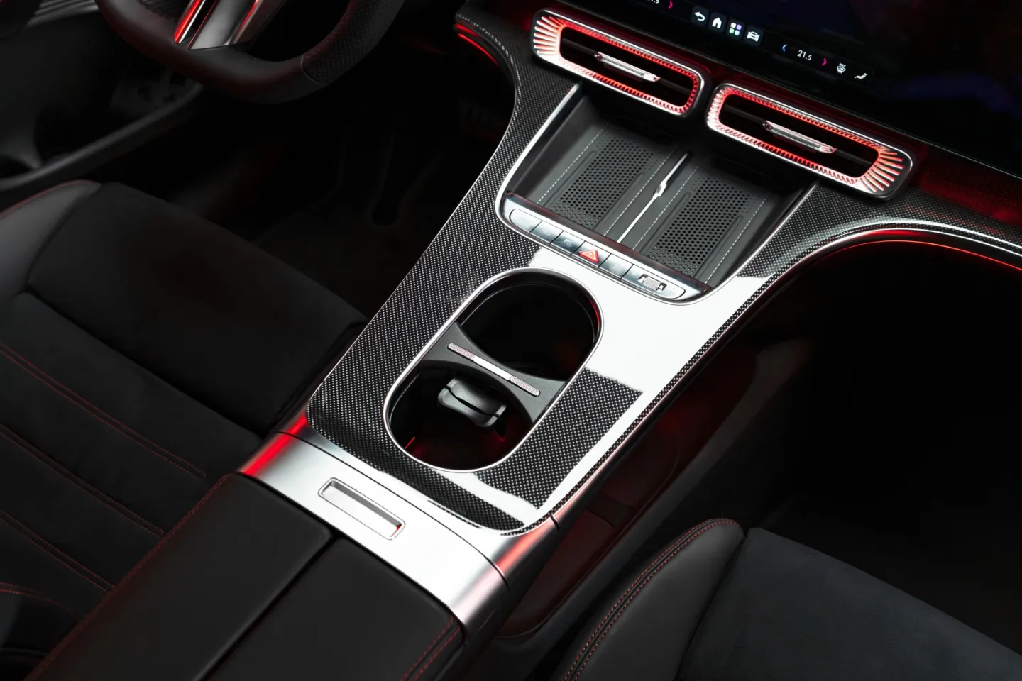 Mercedes GLC électrique : console centrale