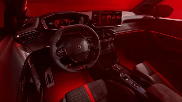 Peugeot 208 GTi 2025 : intérieur et poste de conduite