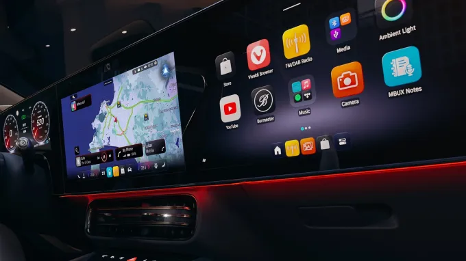 Nouveau Mercedes CLA : Details écran Superscreen