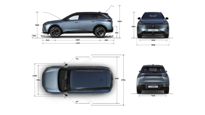 Peugeot 5008 2024 : dimensions
