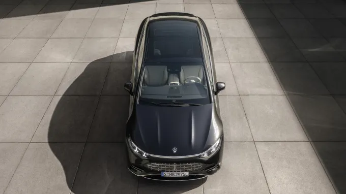Mercedes EQS : Vue de haut