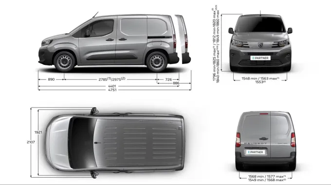 Peugeot Partner 2024 : dimensions