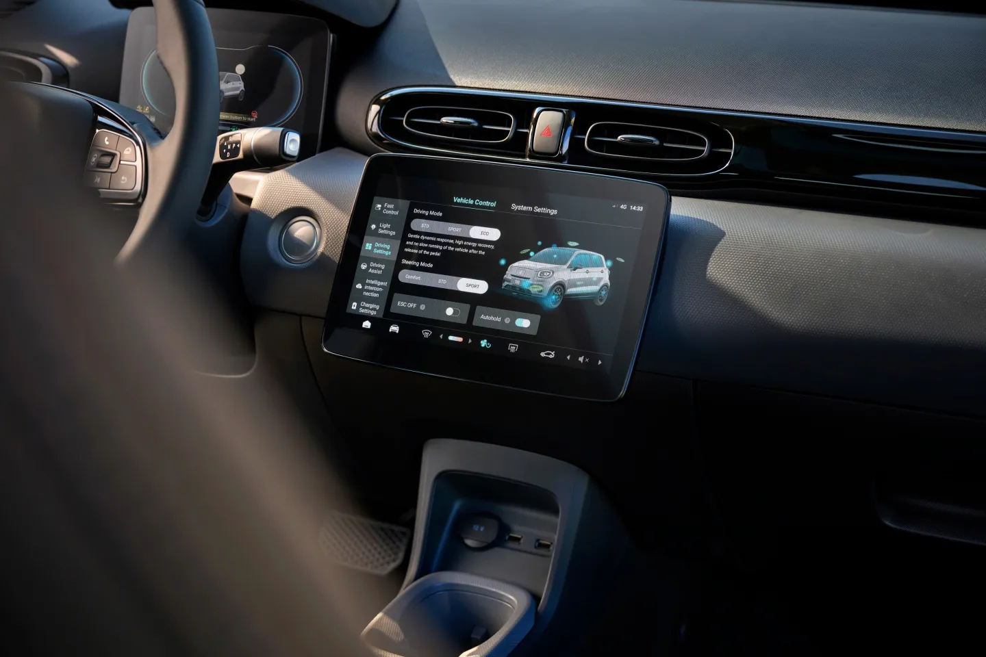 Leapmotor T03 : ecran central