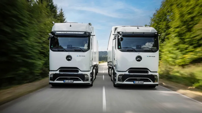 Mercedes eActros 600 : face avant