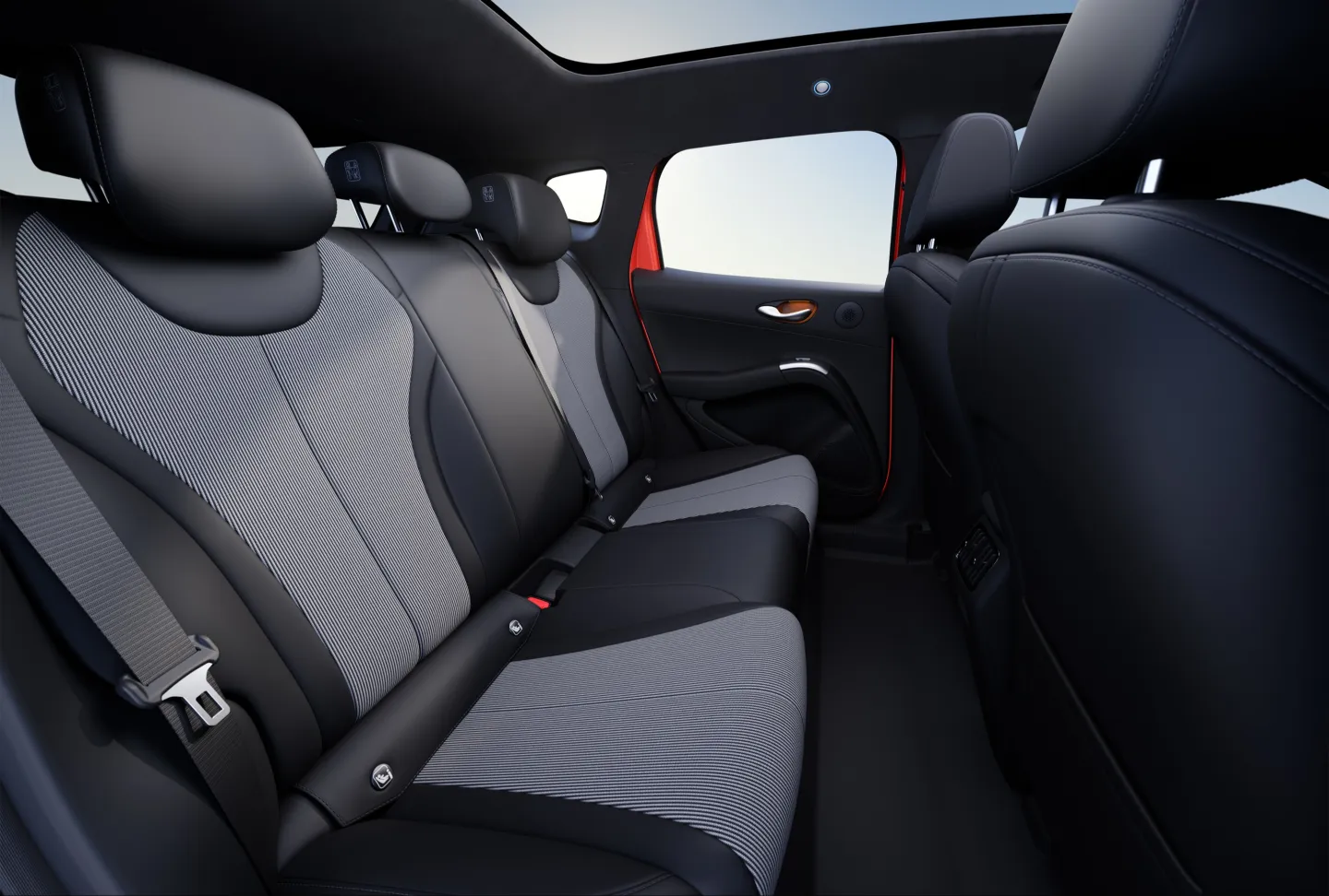 BYD Dolphin G DM-i 2026 : sièges arrière intérieur noir