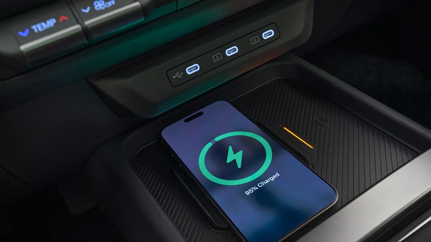 Kia Seltos : chargeur induction smartphone
