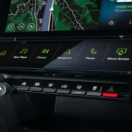 Peugeot 408 : Ecran central et touches i-Toggle