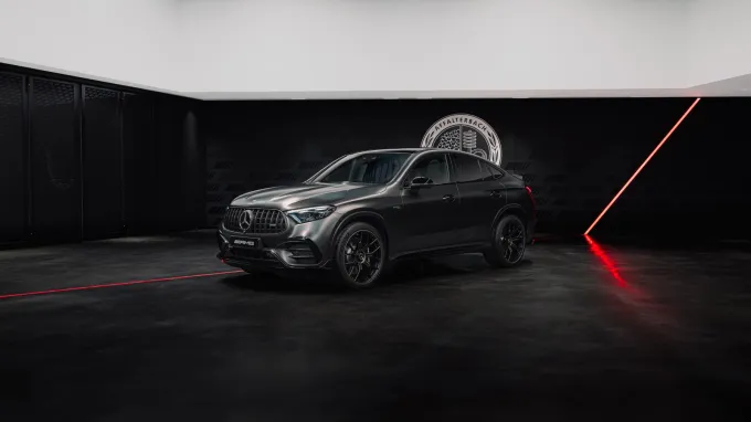 Mercedes AMG GLC Coupé 53 : 3/4 avant