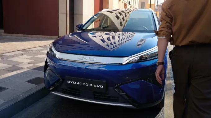 BYD Atto 3 Evo 2026 : face avant statique