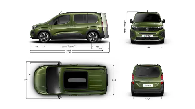 Peugeot Rifter : Dimensions