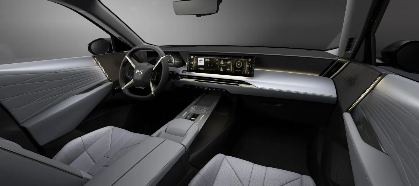 DS N°7 : Interieur Cuir nappa Gris Céleste